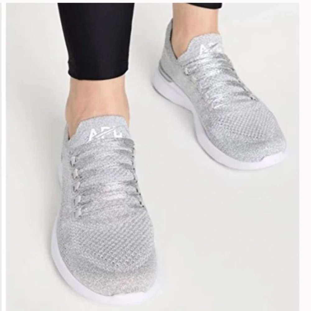 APL TechLoom Breeze Silver Metallic Sneakers  Sz 9.5